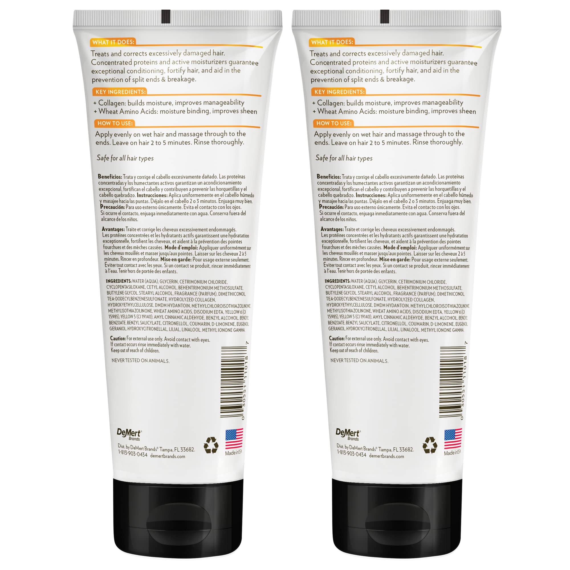 Hi-Pro-Pac Hair Mask – Extreme Damage Repair (2-Pack), 8 oz