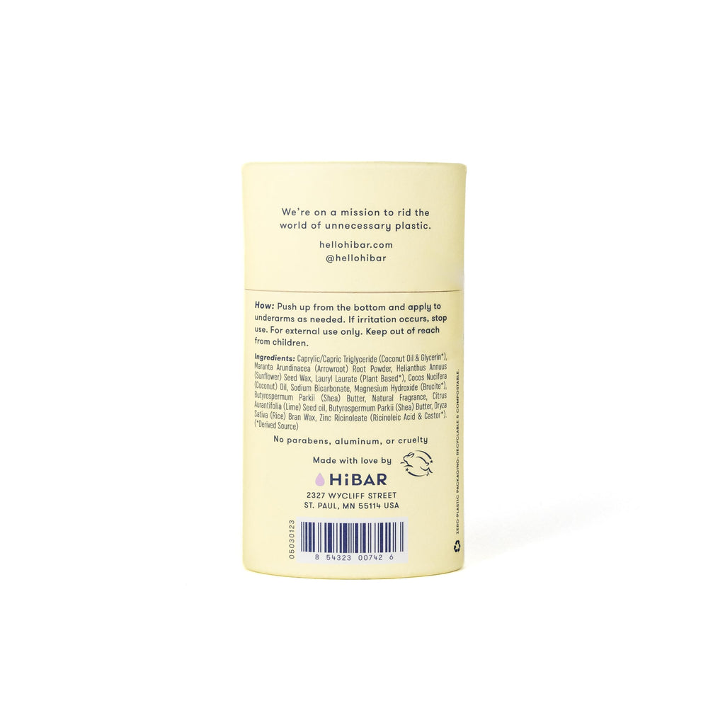 HIBAR Lavender & Jasmine Plastic Free Deodorant - 3 Pack, Aluminum-Free, Vegan