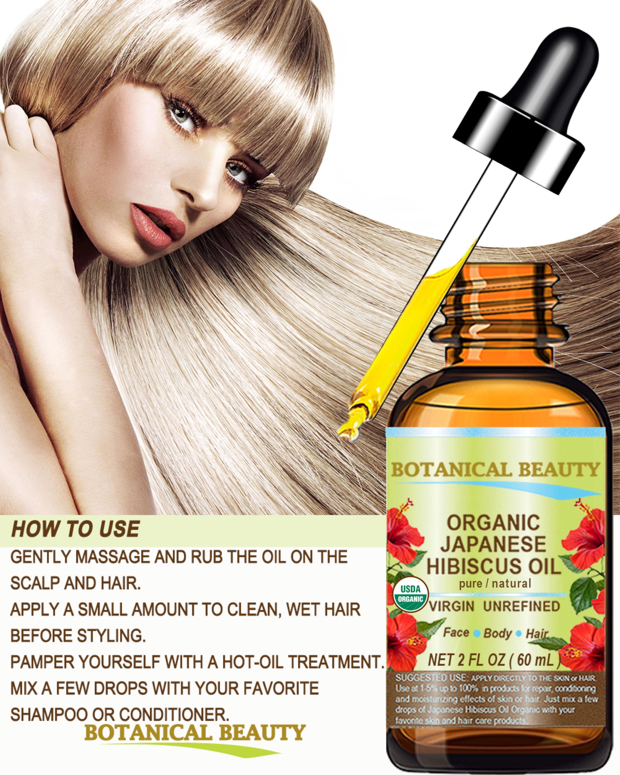 Botanical Beauty Organic Hibiscus Oil – 100% Pure Cold-Pressed Hibiscus Sabdariffa for Skin, Hair & Nails