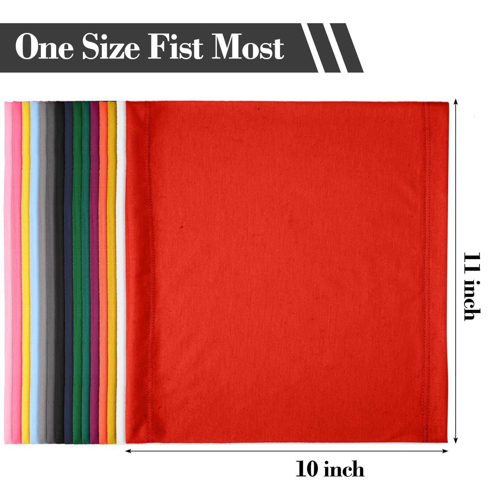 Hicarer 16-Pieces Unisex Dreadlock Cap Set - Elastic Dread Durag for Men & Women