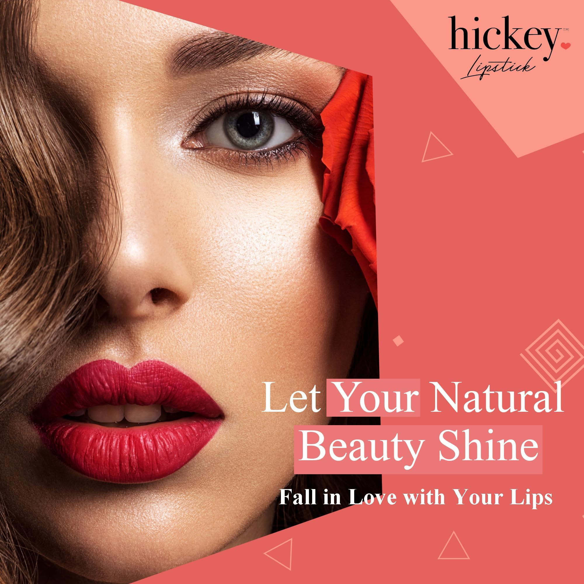 Hickey Lipstick Mile High Organic Red Lipstick Refill – Long-Lasting, Hydrating, Gluten-Free & Vegan