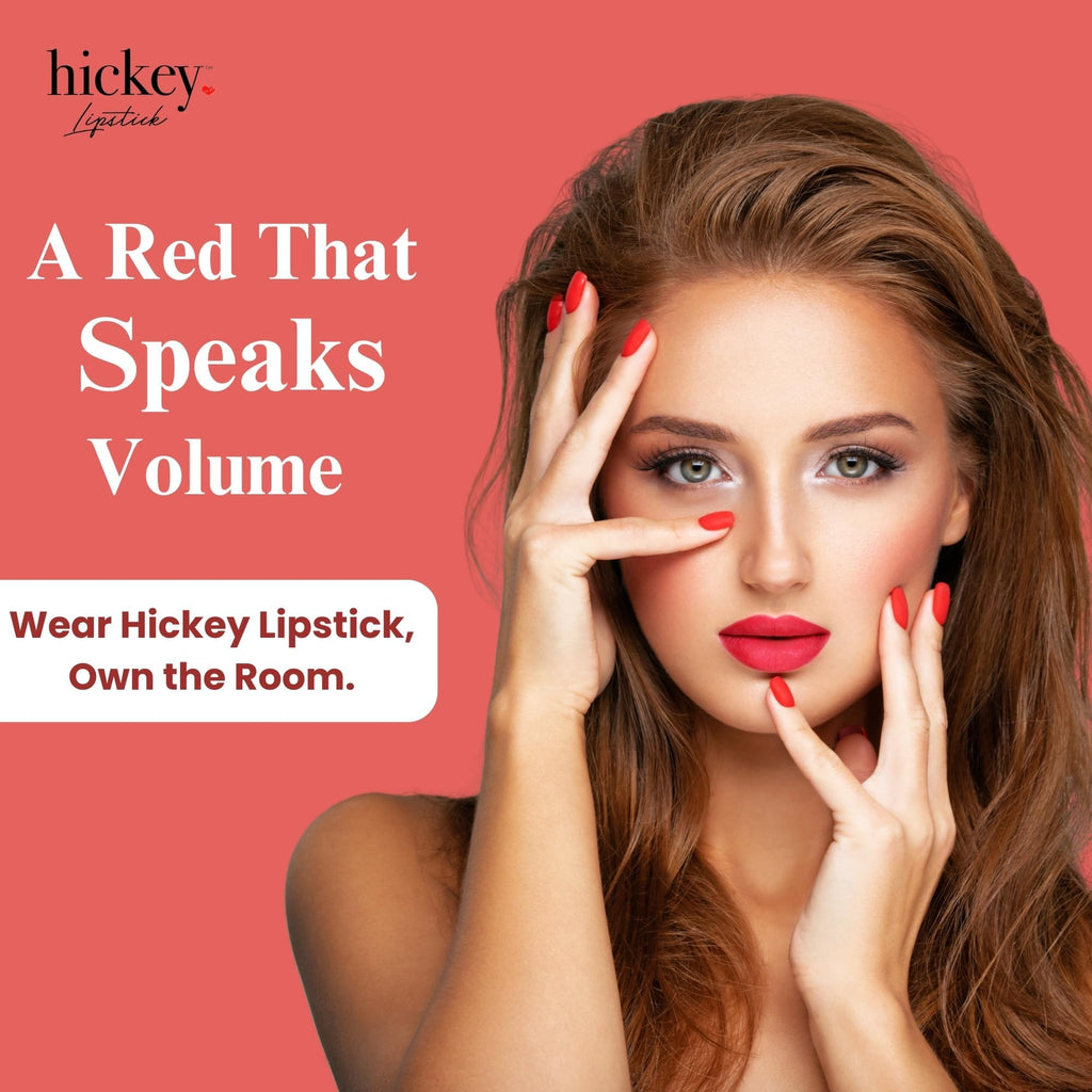Hickey Lipstick Mile High Organic Red Lipstick Refill – Long-Lasting, Hydrating, Gluten-Free & Vegan
