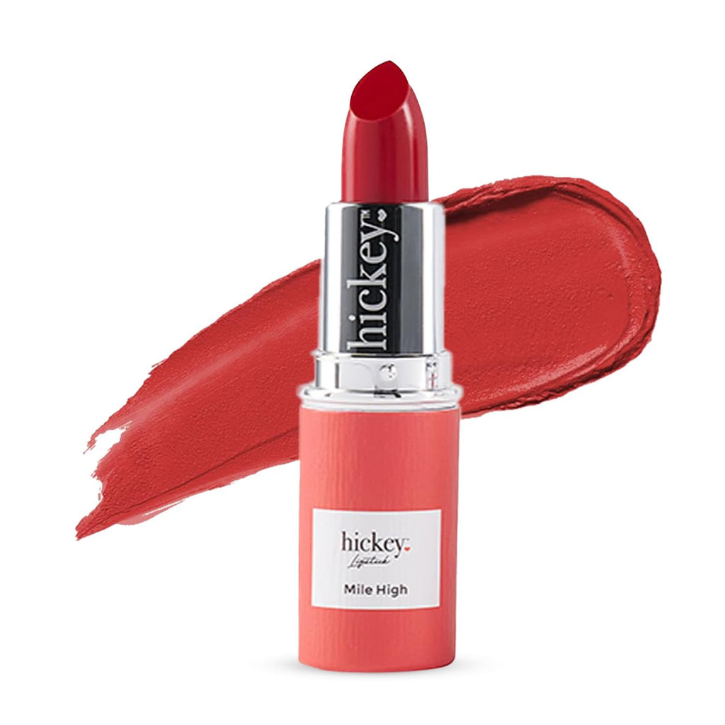Hickey Lipstick Mile High Organic Red Lipstick Refill – Long-Lasting, Hydrating, Gluten-Free & Vegan
