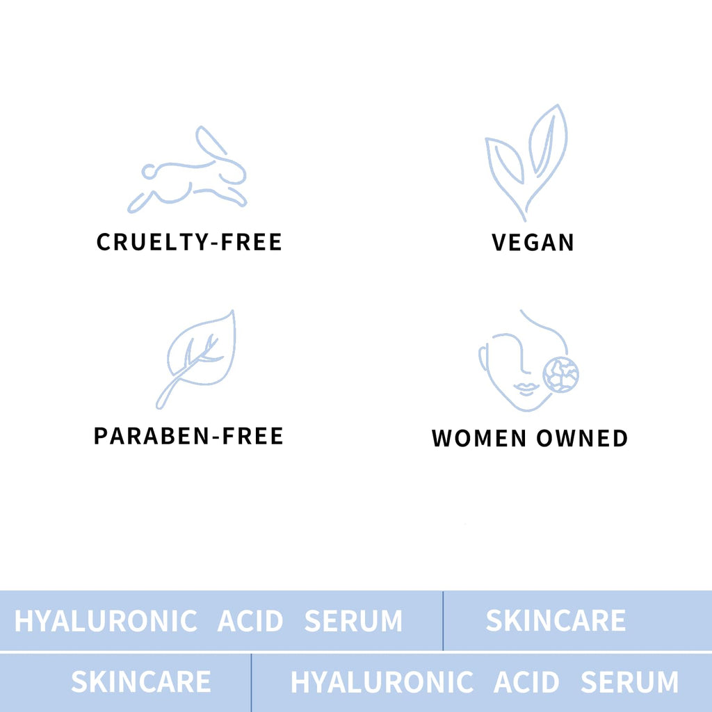 Hicream Hyaluronic Acid Serum for Face — Brightening, Hydration & Even Tone (2 Oz)