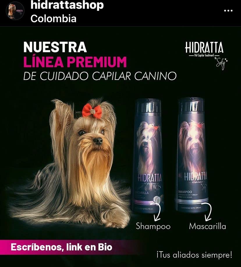 Hidratta Premium Hydrating Shampoo + Mask Kit for Dogs & Cats – Henna & Natural Oils (12.5 oz / 370 ml)