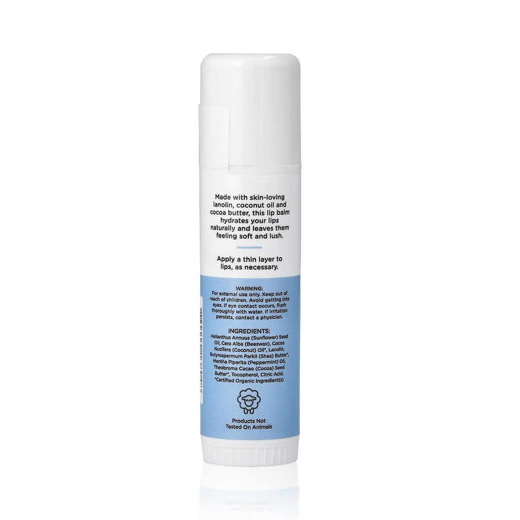High Meadow Peppermint Lanolin Lip Balm Stick – Long-Lasting Moisture for Dry Lips (Travel Size)