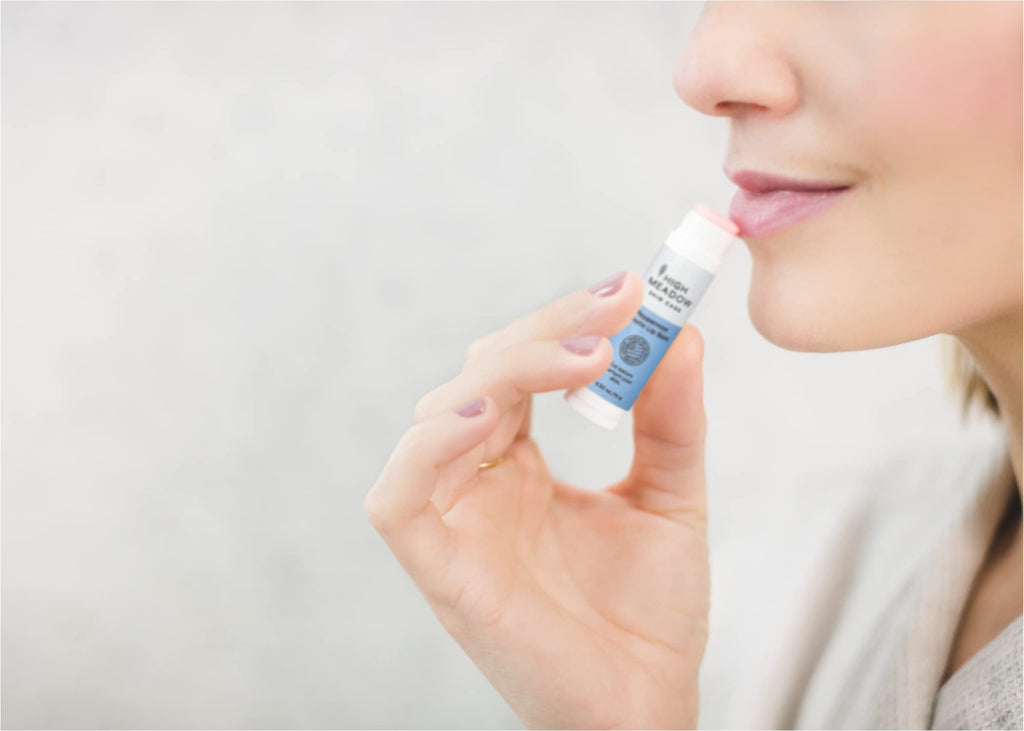 High Meadow Peppermint Lanolin Lip Balm Stick – Long-Lasting Moisture for Dry Lips (Travel Size)