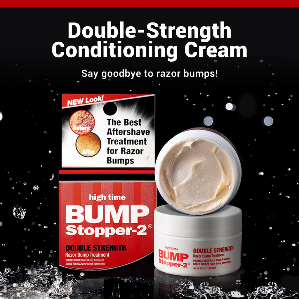 Bump Stopper 2: Double Strength Razor Bump Treatment | High Time Men Aftershave 0.5 oz (9 Pack)