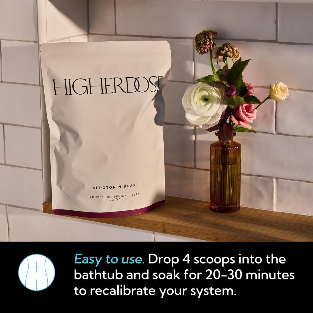 HigherDOSE Serotonin Soak Magnesium Bath Salts – Detox, Muscle Recovery & Relaxation