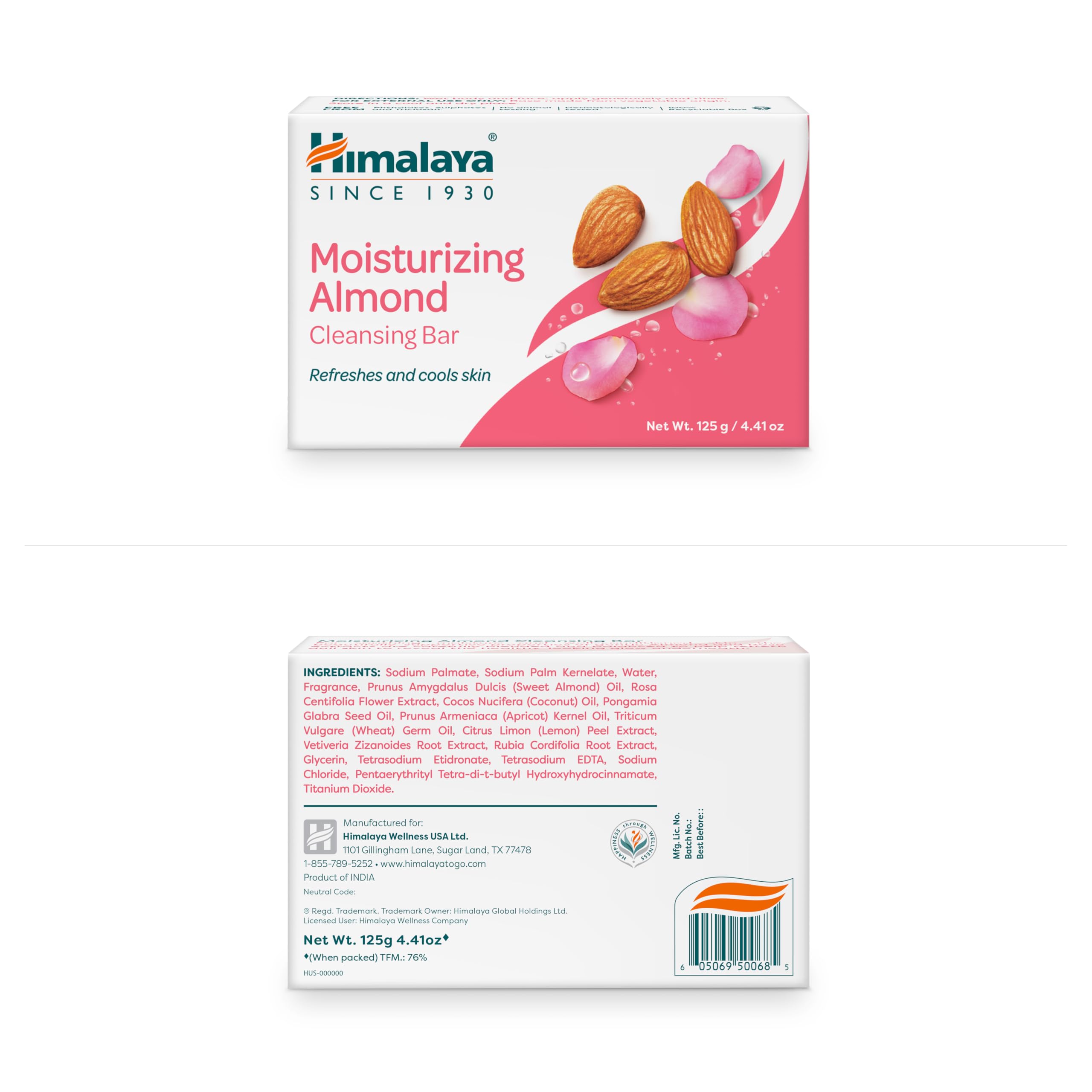 Himalaya Moisturizing Almond Cleansing Bar – 6 Pack