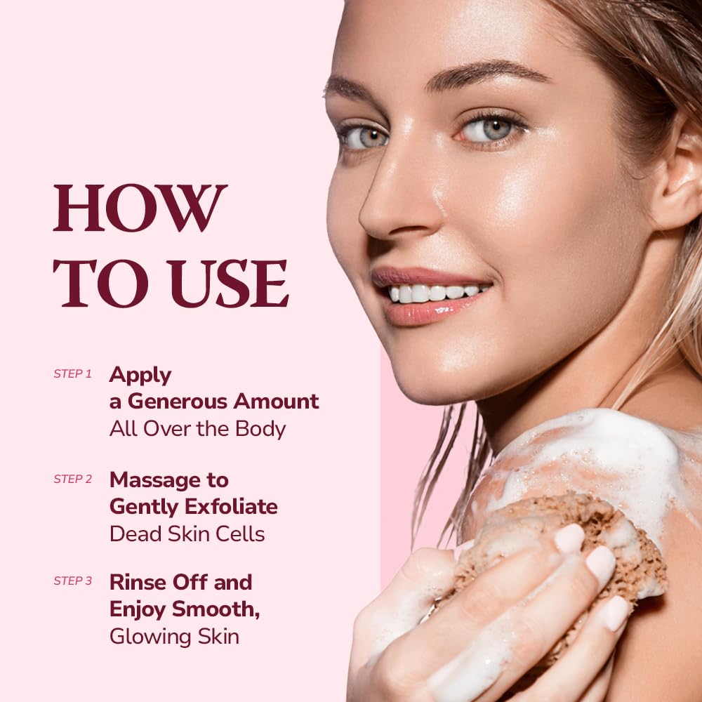 HIMALAYA PINKSALT Daily Scrub & Body Wash – Exfoliating Salt Scrub with Dead Sea Salt, Hyaluronic Acid & Retinol