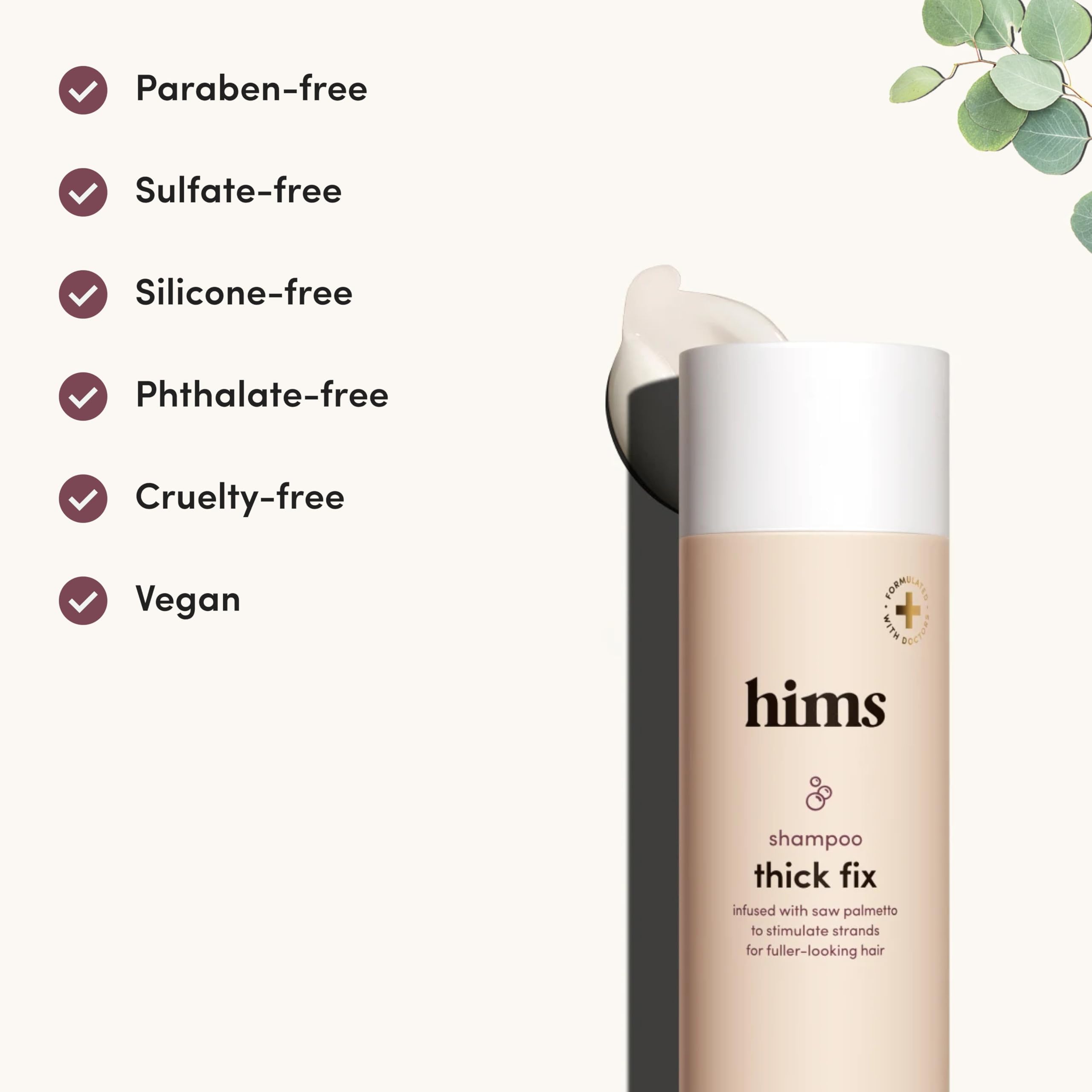 hims Thick Fix Shampoo & Conditioner Set — Saw Palmetto for Fuller-Looking Hair (Vegan, Sulfate-Free)