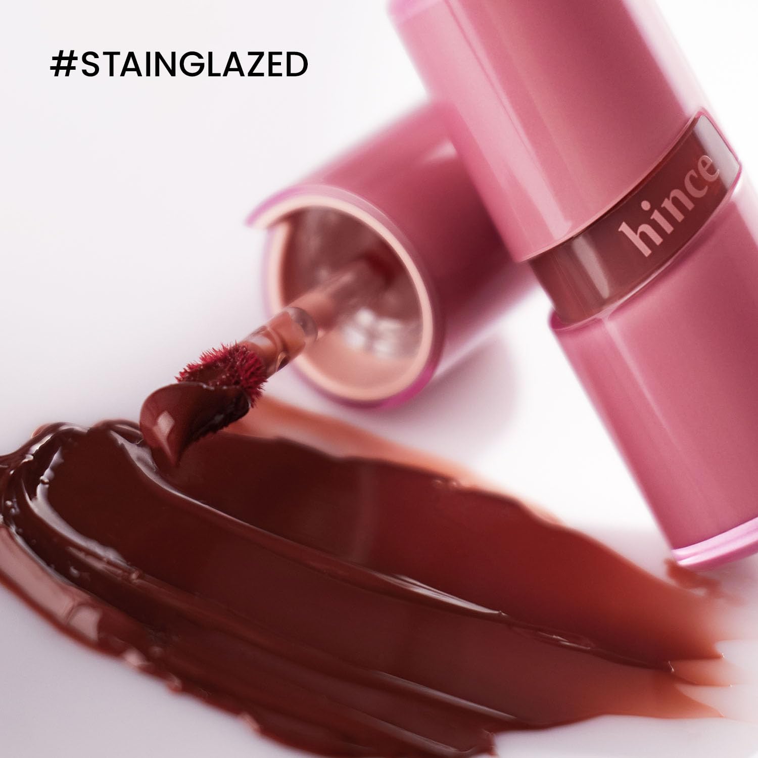 HINCE Raw Glow Lip Tint – Stain Glazed Glossy Lip Gloss, Non-Sticky & Long-Wearing, Vegan 0.13 fl oz (FEVER, 04)