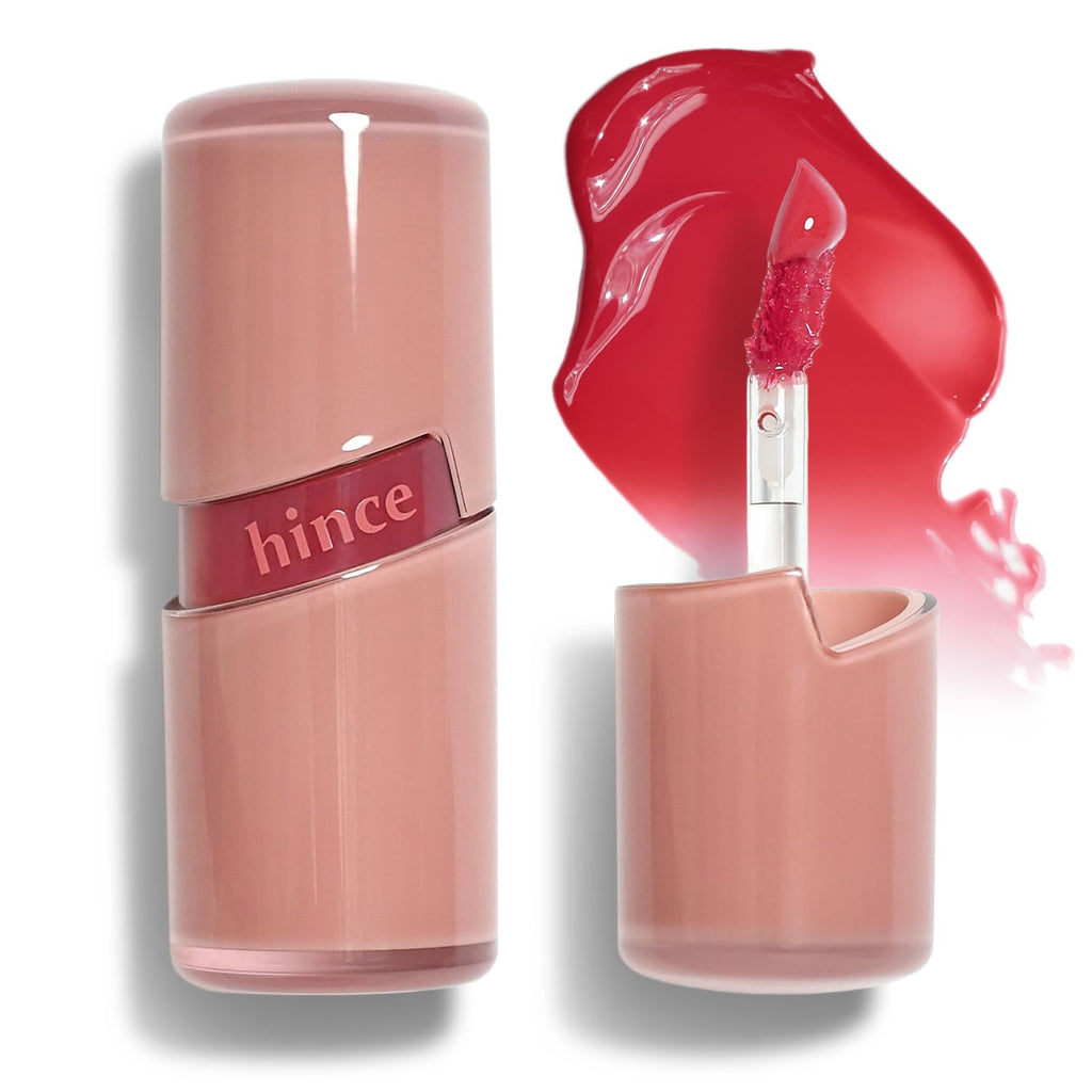HINCE Raw Glow Lip Tint – Stain Glazed Glossy Lip Gloss, Non-Sticky & Long-Wearing, Vegan 0.13 fl oz (FEVER, 04)