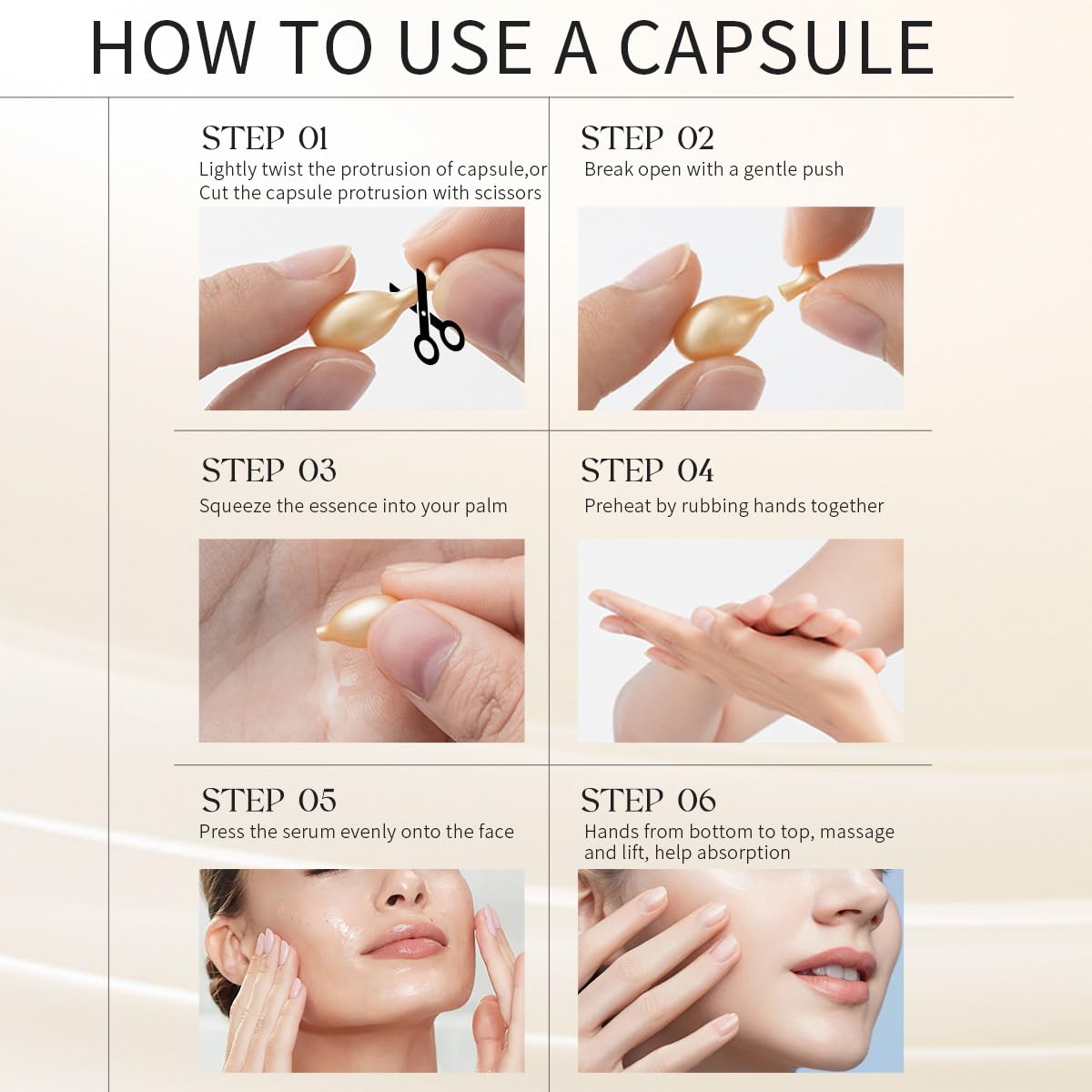 HKH Vitamin C & Retinol Serum Capsules Set – 96 Capsules (48 VC Morning + 48 VA Evening) for Anti-Aging & Hydration