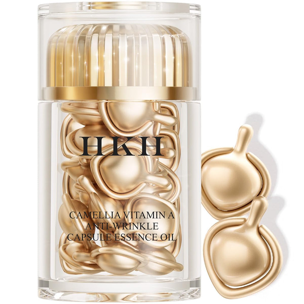 HKH Retinol + HPR Serum for Face – Night Capsule Serum with Peptide Support | Fragrance-Free and Non-Greasy