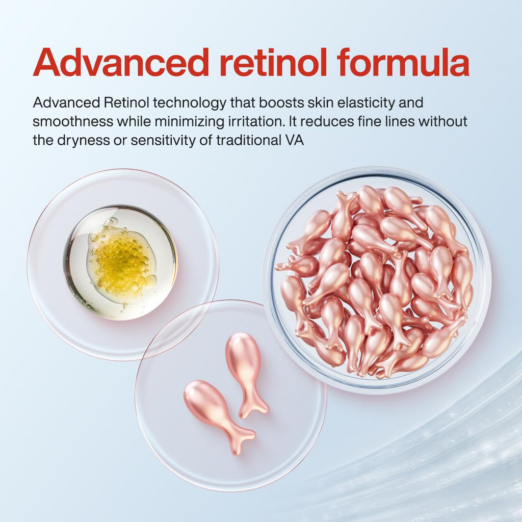 HKH Retinol Serum Capsules for Face – Anti-Aging Vitamin A & E (38 Caps), Travel-Friendly
