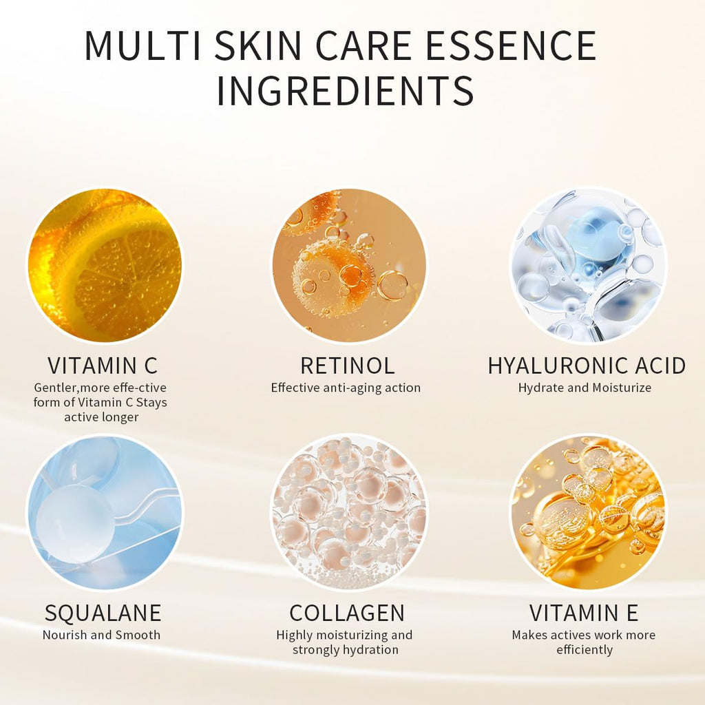 HKH Vitamin C & Retinol Serum Capsules Set – 96 Capsules (48 VC Morning + 48 VA Evening) for Anti-Aging & Hydration