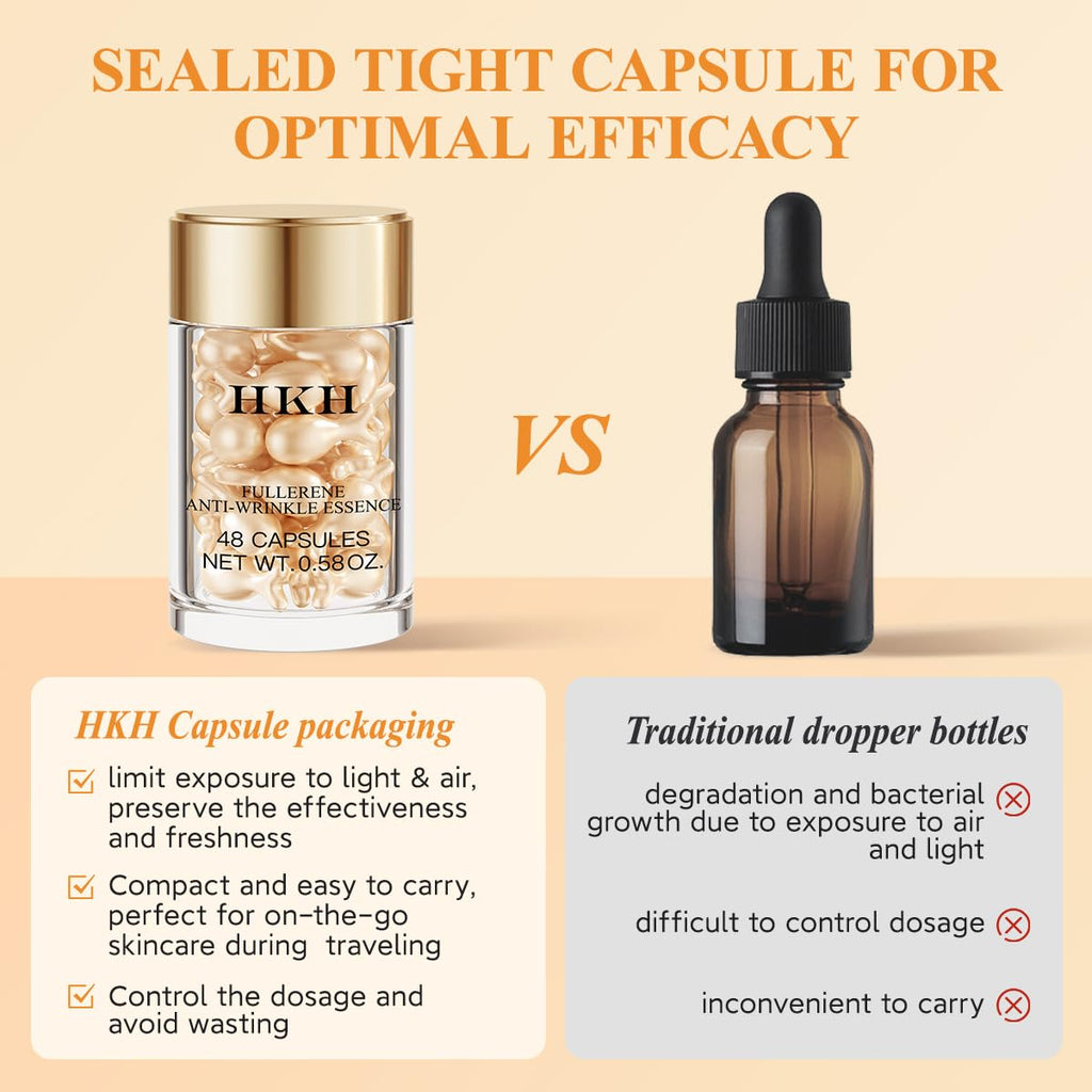 HKH Vitamin C Serum Oil with Vitamin E – Travel-Friendly 48 Capsules