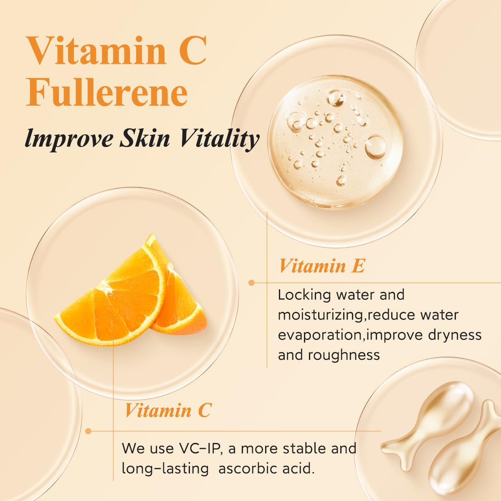 HKH Vitamin C Serum Capsules Set – 96 Morning Capsules | Hydrating Anti-Aging Face Serum