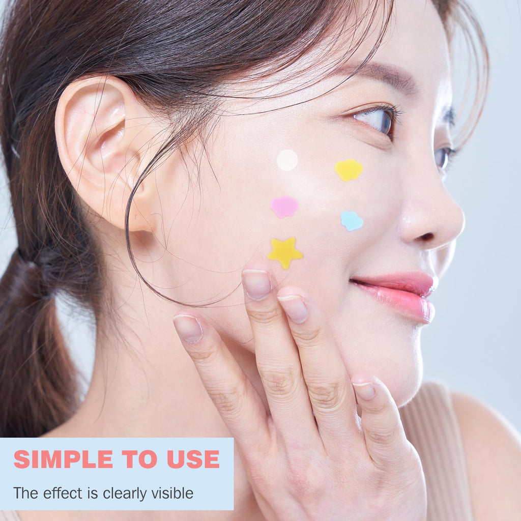HLOES Pimple Patches – Cute Star-Shaped Hydrocolloid Patches, 280 PCS, Overnight Blemish Coverage