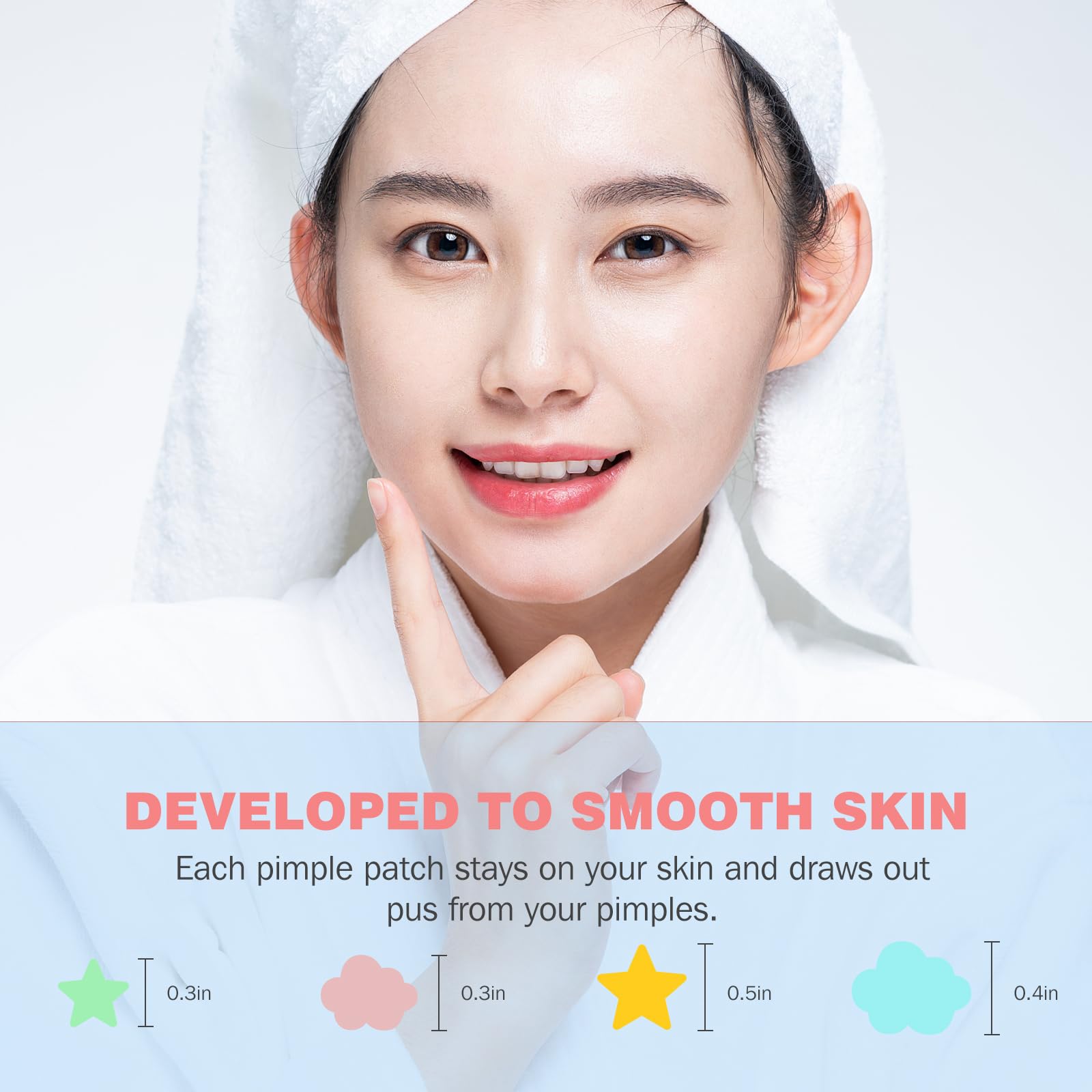 HLOES Pimple Patches – Cute Star-Shaped Hydrocolloid Patches, 280 PCS, Overnight Blemish Coverage