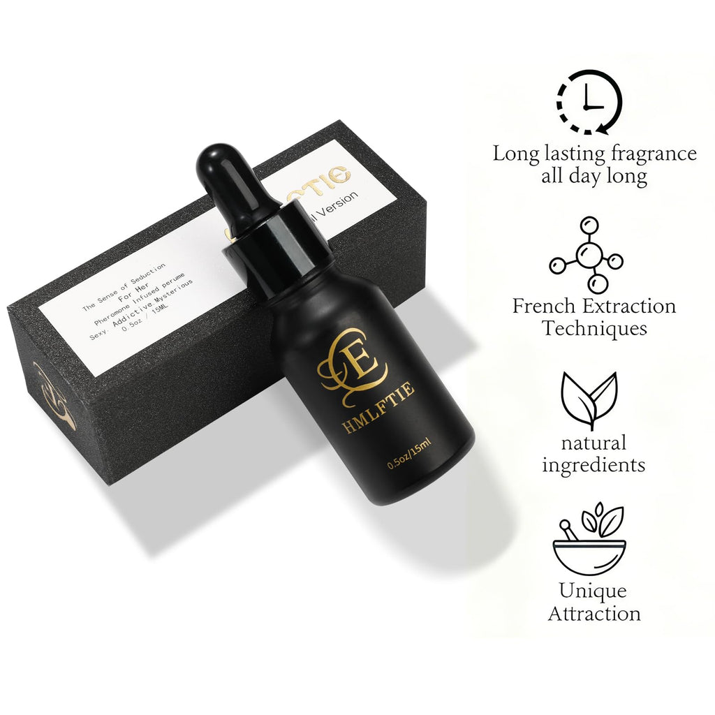 HMLFTIE Pheromone Perfume Oil for Women – Rose & Jasmine, Alcohol-Free