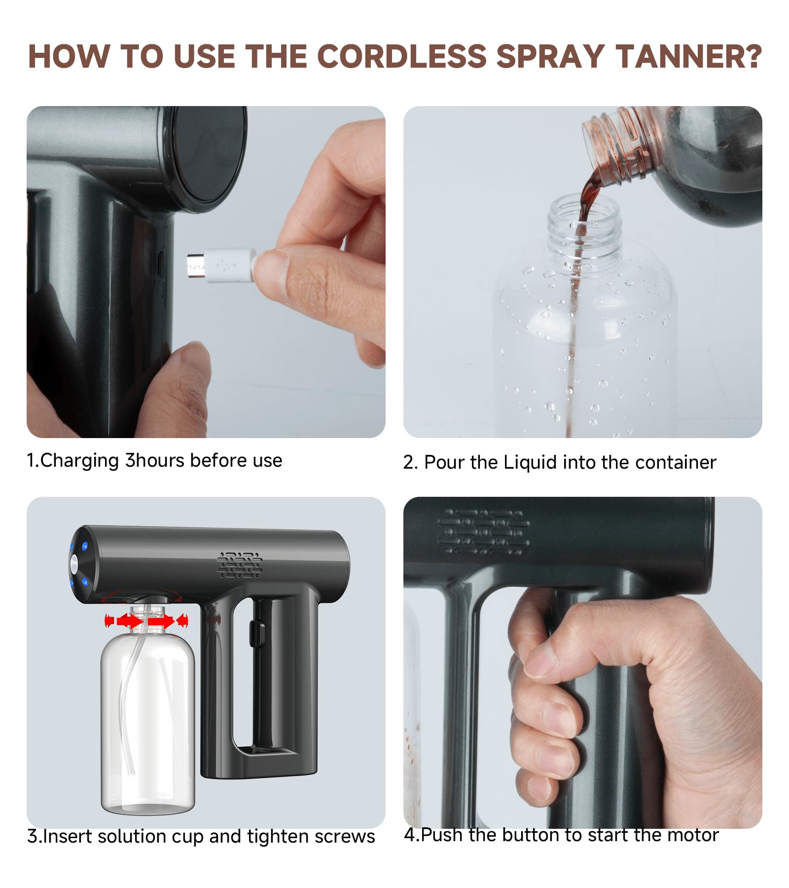 Hoakya Cordless Spray Tan Machine – Portable & Rechargeable