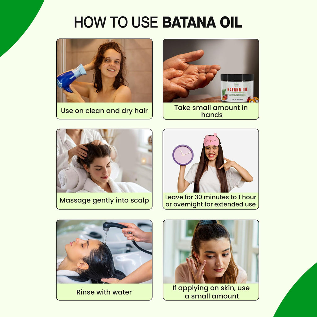 Holistic Depot Batana Oil – 100% Pure Honduran Hair & Skin Oil (16 oz)