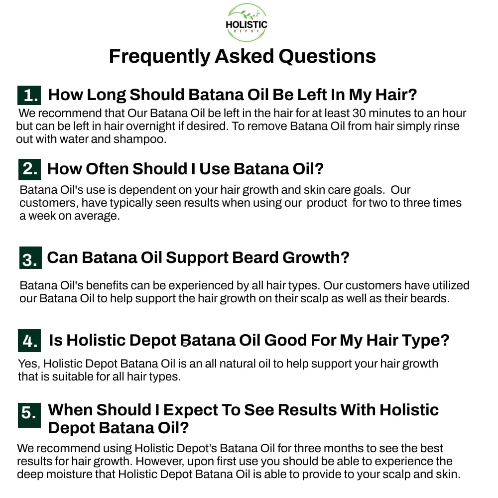 Holistic Depot Batana Oil – 100% Pure Honduran Hair & Skin Oil (16 oz)