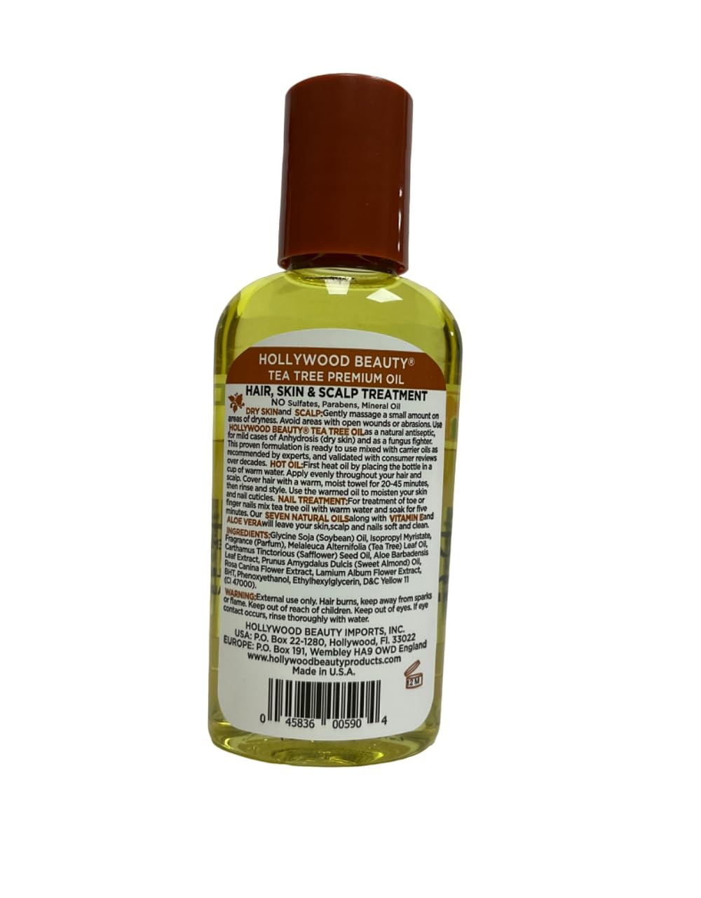 Hollywood Beauty Tea Tree Oil Skin & Scalp Treatment – 2 oz (Pack of 4)
