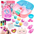 Holycco Kids Spa Day Kit for Girls | Foot Spa with Nail Dryer & Bath Bombs