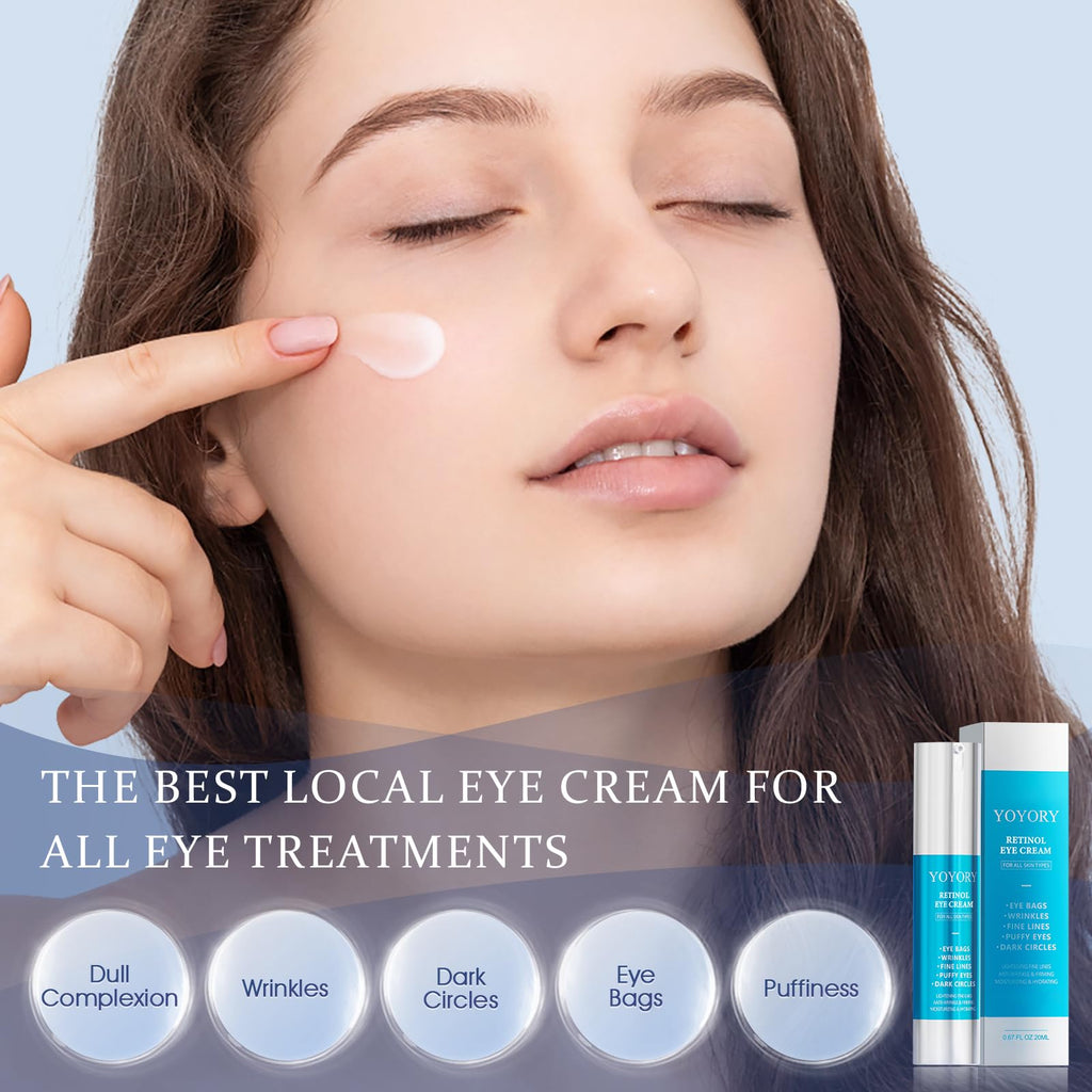 HOLYOM Retinol Under Eye Cream – Anti-Aging for Dark Circles, Puffiness & Fine Lines | Hydration (1 fl oz)