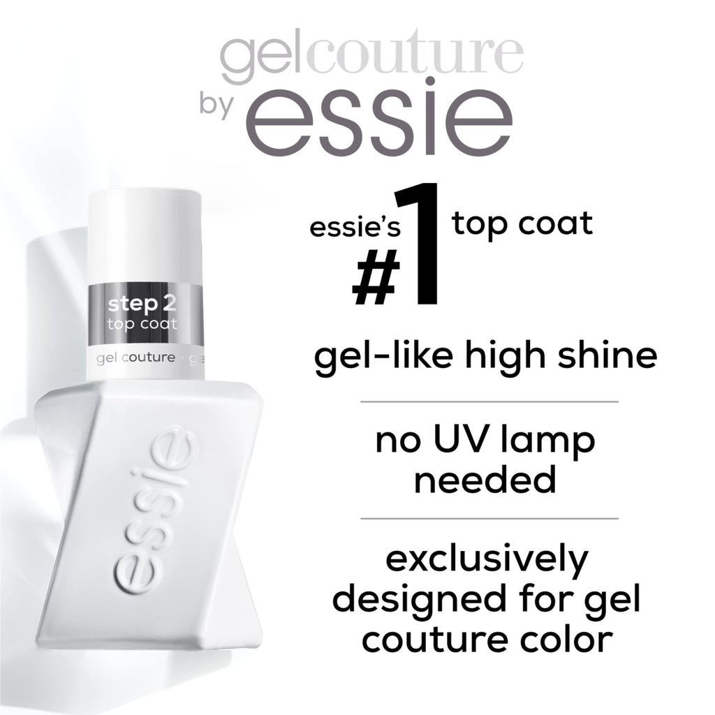 Essie Gel Couture Longwear Nail Polish + Top Coat Kit – Scarlet Red, 0.46 oz Each