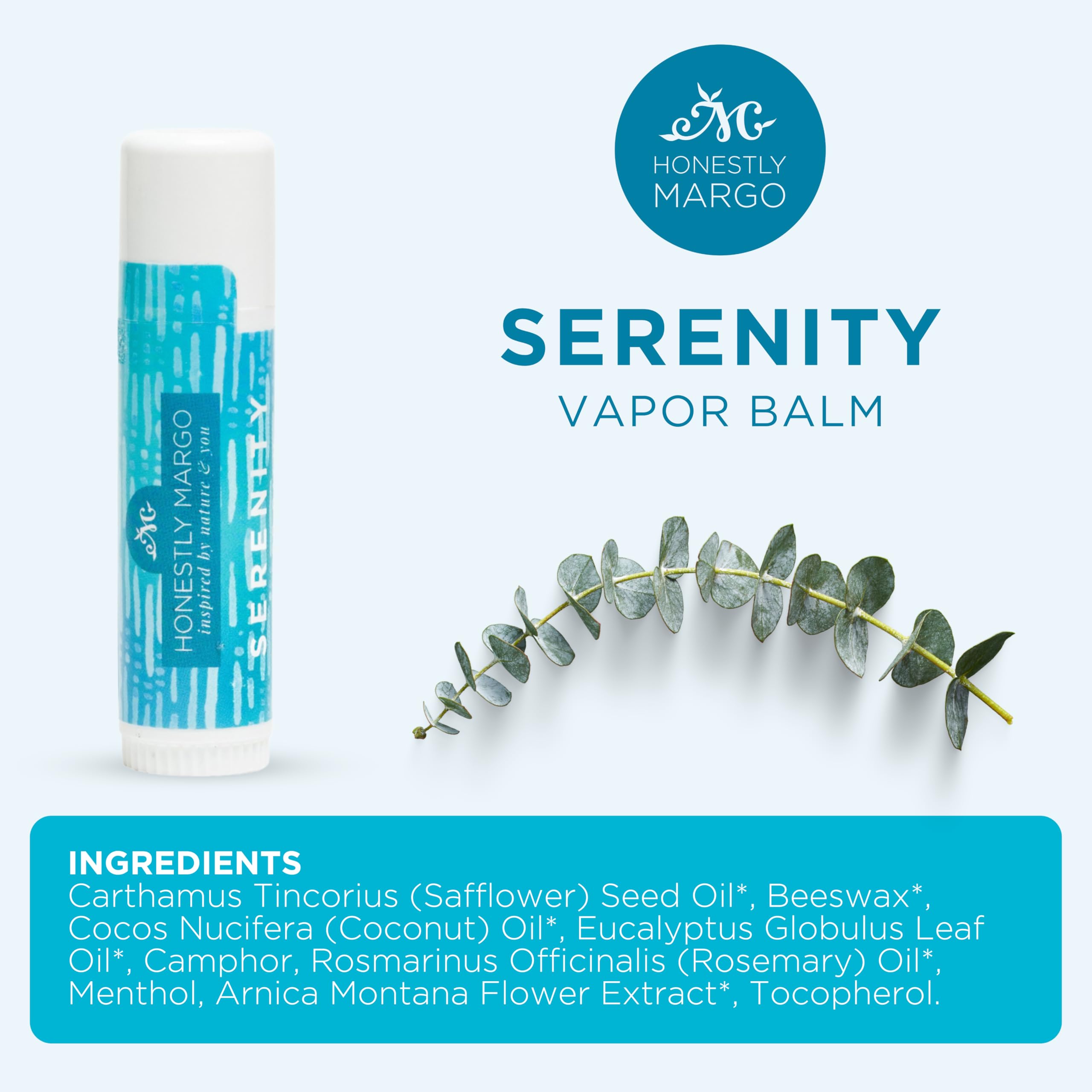 Honestly Margo Aromatherapy Balm Stick – Menthol Eucalyptus Vapor Serenity for Women
