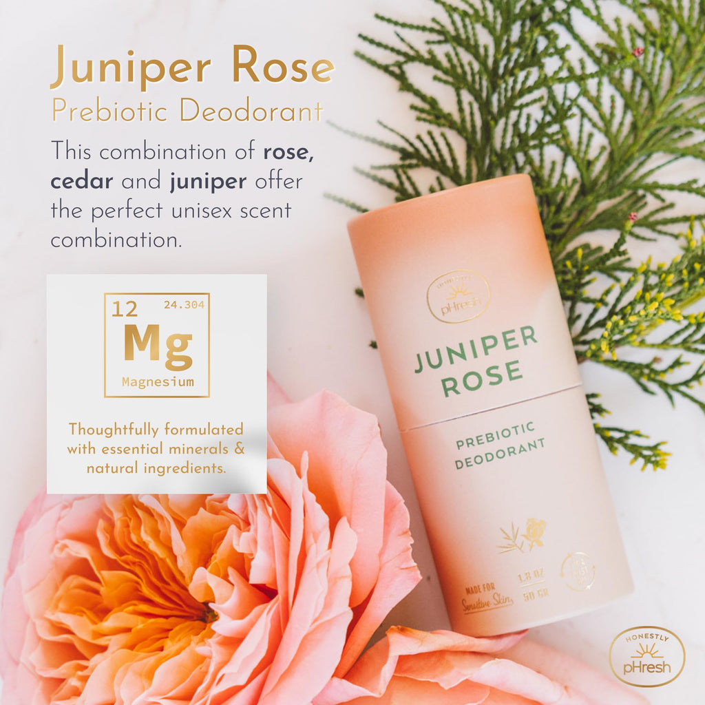 Honestly pHresh Twist-Up Deodorant — Baking Soda Free, Prebiotic Formula, Aluminum-Free | Juniper Rose