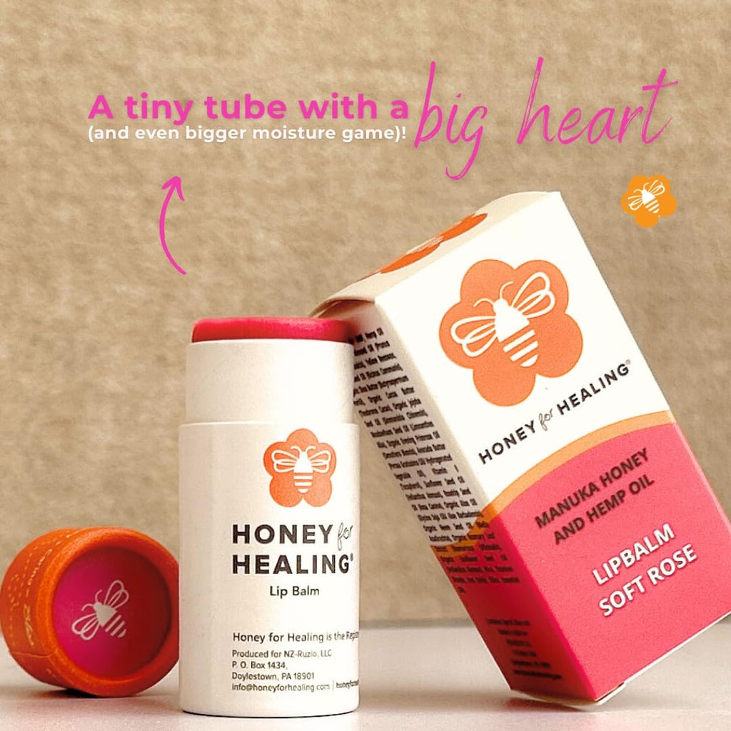 Honey for Healing Manuka Lip Balm 15+ UMF – Ultra-Hydrating Tint in Rose | 0.25 oz