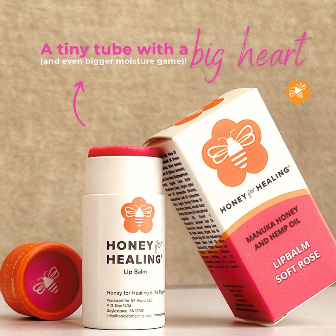 Honey for Healing Manuka Lip Balm 15+ UMF – Ultra-Hydrating Tint in Rose | 0.25 oz