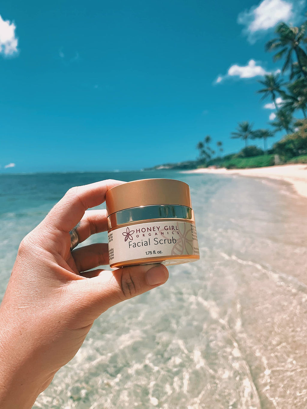 Honey Girl Organics Facial Scrub — Moisturizing & Exfoliating, 1.75oz, Hawaii Made