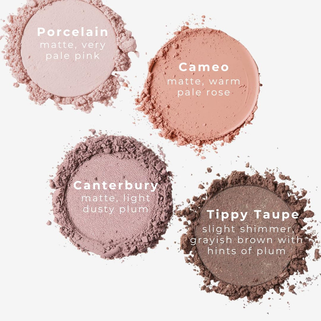 Honeybee Gardens Skinny Dip Refill Pans – 4 Pack (26mm), Pink, Beige & Nude Tones | Vegan