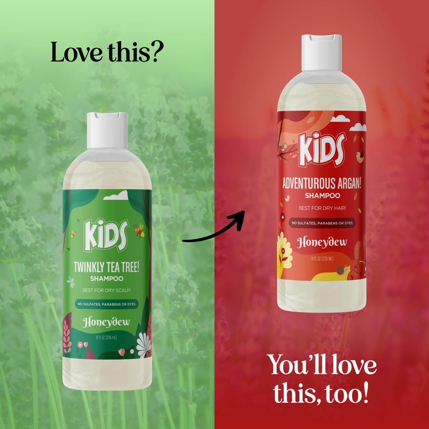 HONEYDEW Cleansing Kids Shampoo for Dry Scalp – Tea Tree & Rosemary Oils