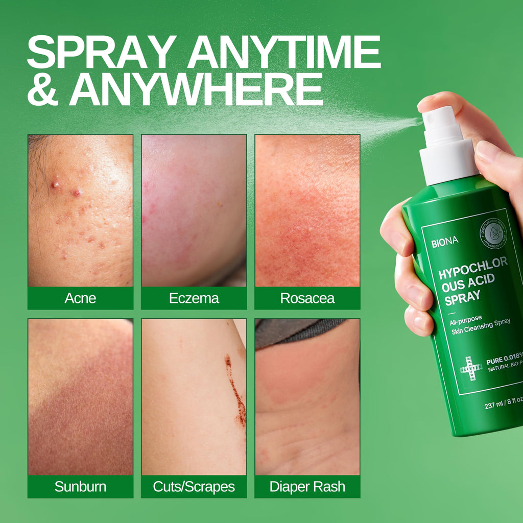 Honeydew Labs BIONA Pure Hypochlorous Spray 0.018% — pH 5.5 for Face & Skin