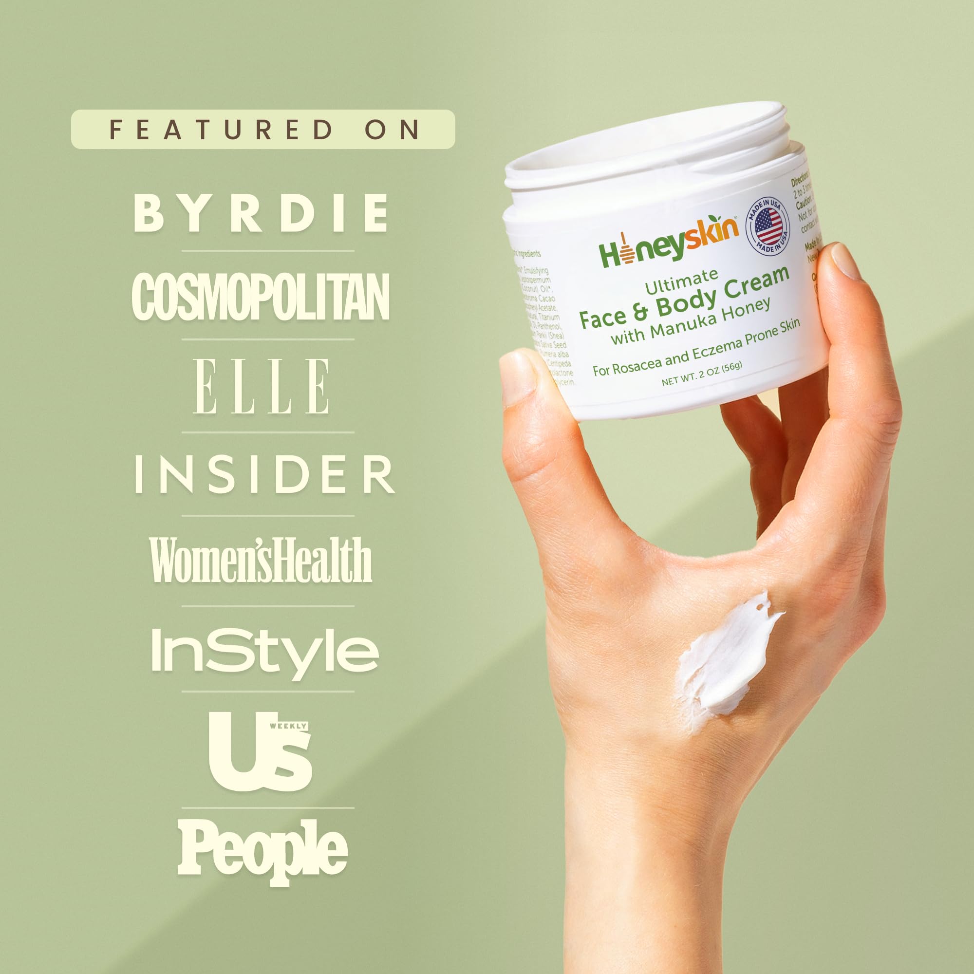 Honeyskin Hydrating Manuka Honey Face Moisturizer & Body Cream – Organic, For Very Dry Skin