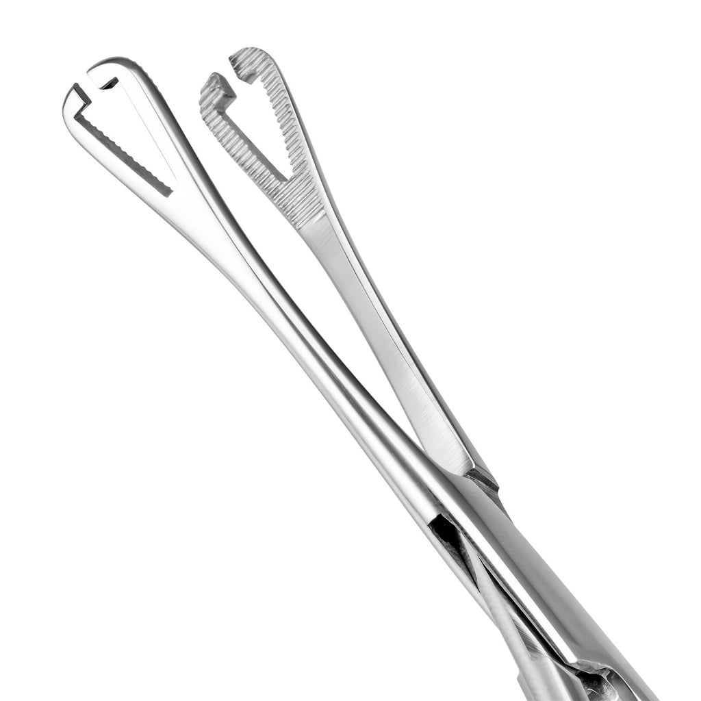 Triangle Opening Piercing Pliers - Surgical Steel Slotted Locking Pennington Forceps | HONGTU implant