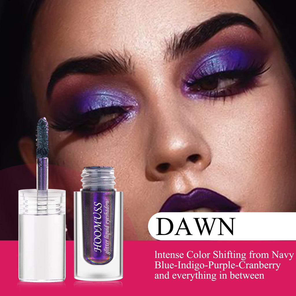 HOOMUSS Glitter Liquid Eyeshadow – 3-Color Chameleon Multichrome Set