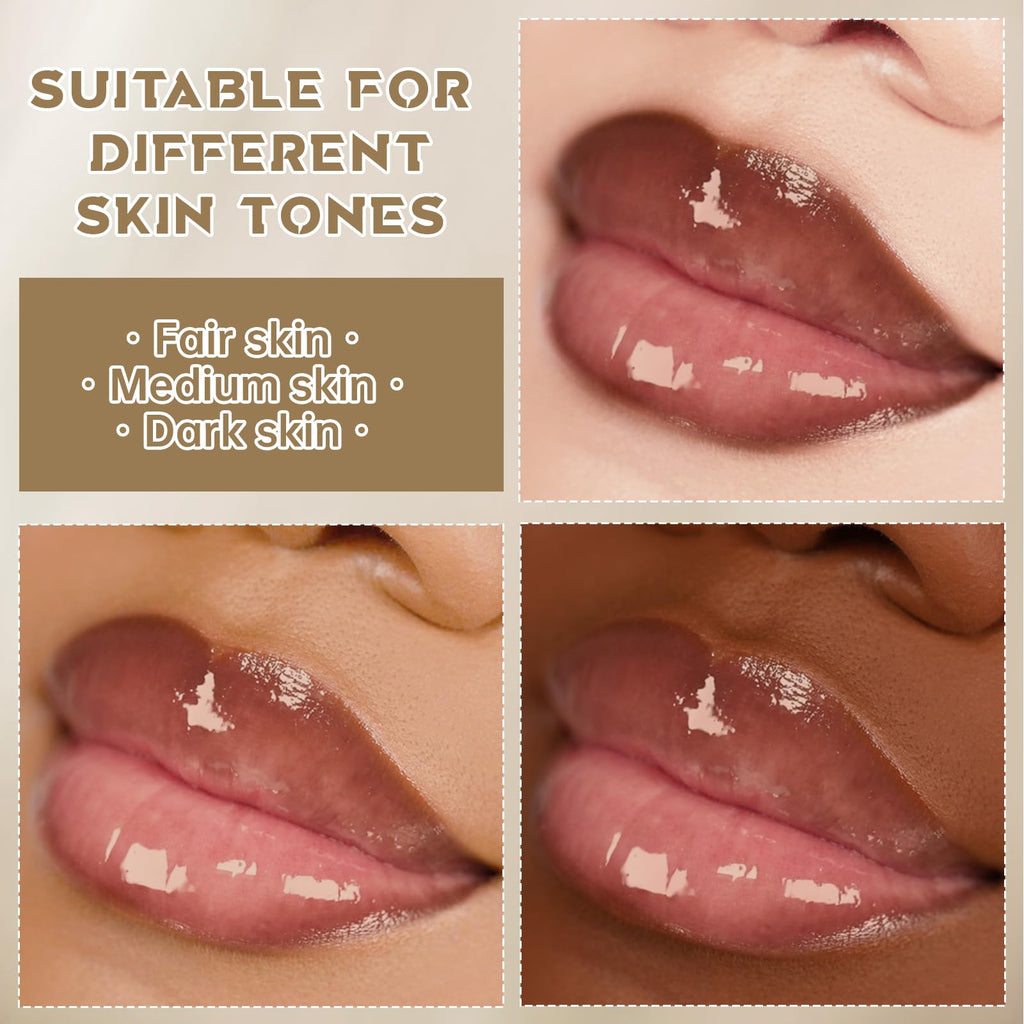 HOSAILY Peel Off Lip Liner Stain Tattoo – Long-Lasting Nude Lip Kit with Gloss