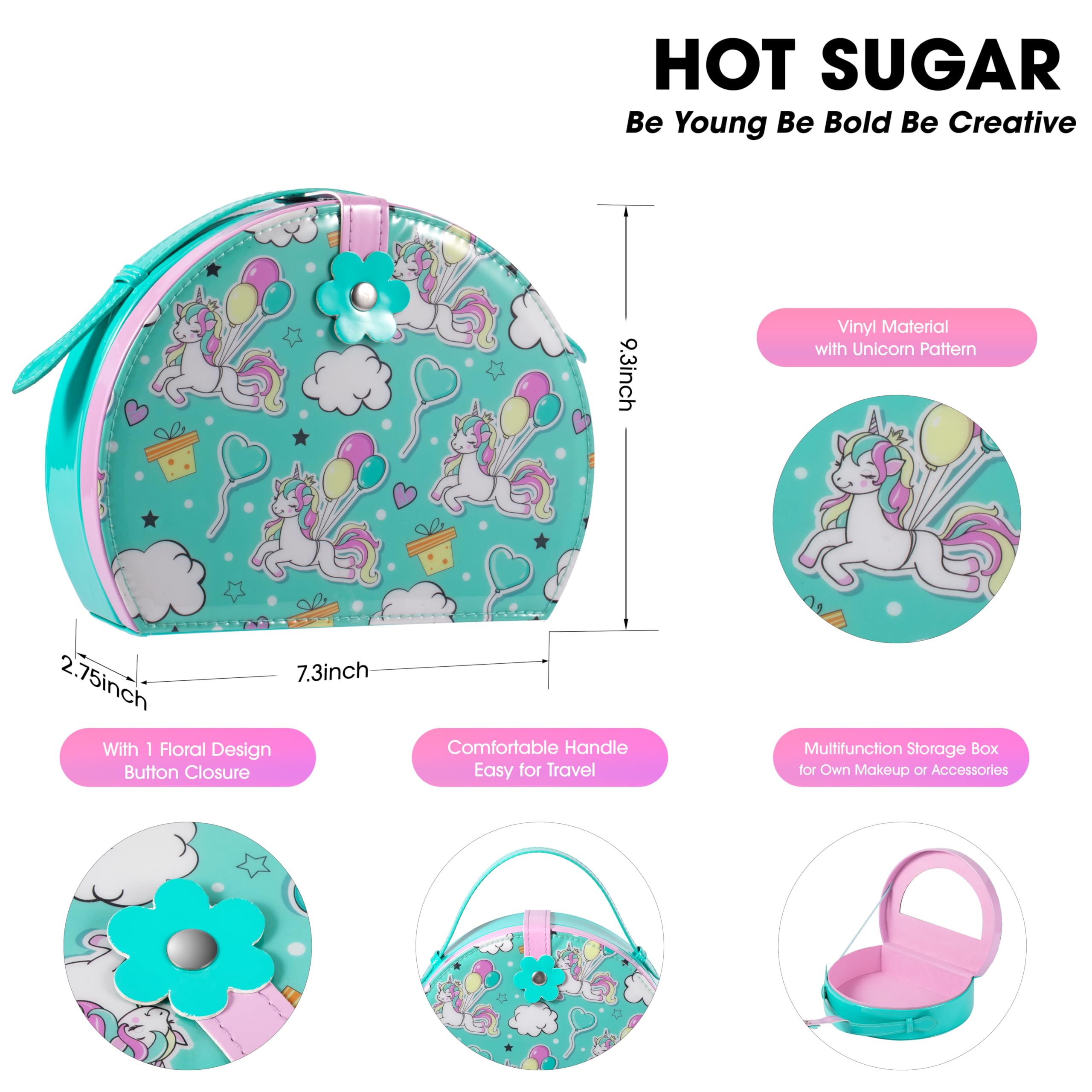 Hot Sugar Kids Makeup Kit – Unicorn Gift for Girls (Green)