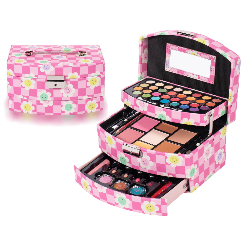 Hot Sugar Girls Makeup Kit Floral – Complete Teen Cosmetic Set with Tools