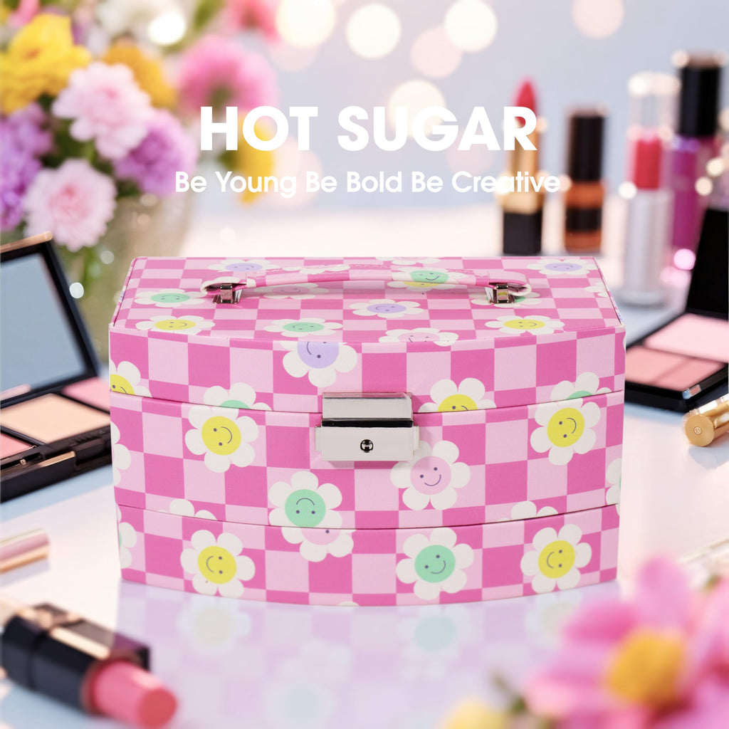 Hot Sugar Girls Makeup Kit Floral – Complete Teen Cosmetic Set with Tools
