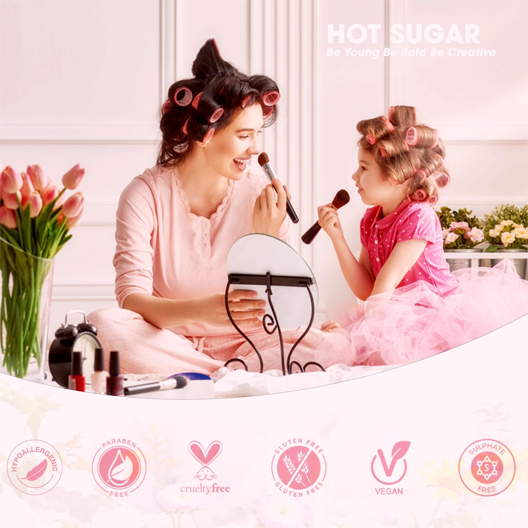 Hot Sugar Girls Makeup Kit Floral – Complete Teen Cosmetic Set with Tools